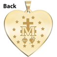 thumbnail image 2 of Picturesongold.Com Miraculous Medal Heart Shaped Necklace Pendants - 3/4 inch x 3/4 inch Solid 14K Yellow Gold, 2 of 4