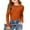 Orange, variant on CCRFTGI Girls Long Sleeve Shirts Size 8 Crewneck Ruched Side Slim Fit Shirts Classic Ribbed Knit Cotton Teen Girls Tops Clothes Casual Basic Base Layer Tops Tees Army Green 7-8Y