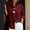 Wine plus size button down blouse a1, variant on Yrmaups Plus Size Collared Long Sleeve Button Down Blouse for Women, Elegant Casual Solid Top, Soft Flowy Fabric for Beach Office Daily Wear, White S