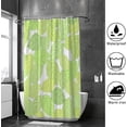 thumbnail image 4 of Coolnut Bath Shower Curtain Liners 72"x72", Spring Green Leaf Polyester Waterproof with 12 Curtain Hooks Bathroom Accessories Decoration, 4 of 6