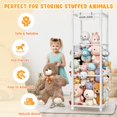 thumbnail image 2 of Almacenaje y organizador para animales de peluche Woodure, madera blanca, 2 of 6
