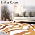 thumbnail image 2 of ODIKA 5'x7' Machine Washable Non-Slip Area Rug, Abstract Cascade Motif with Subtle Earth Toned Waves High Traffic Rug, Brown, 529902, 2 of 7