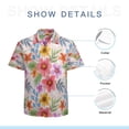 thumbnail image 7 of High Quality Hawaiian Shirts for Men Short Sleeve Aloha Beach Shirt Floral Summer Casual Button Down Shirts Blouses 7JKTBL, 7 of 7