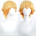 thumbnail image 3 of Peluca corta para cosplay, color amarillo degradado, sintética, 34 cm, para todas las edades, 3 of 3