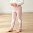thumbnail image 4 of ATORRE Toddler Baby Girls Leggings Cute Striped Kneepad Design Unisex Baby Tights Pants Moisture Wicking Elastic Waist Full Length Leggings Pants Pink 5-6 Years, 4 of 8