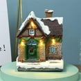 thumbnail image 4 of Christmas Mini LED House Illuminated Atmosphere Figurines for Mini House Model Xmas Decor A, 4 of 9