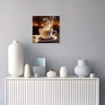 thumbnail image 3 of ZHONGYUTONG Coffee Canvas Wall Art Coffee Cup Bean Picture Kitchen Painting Dining Room Decor Artwork Framed (12.00" x 12.00"), 3 of 5