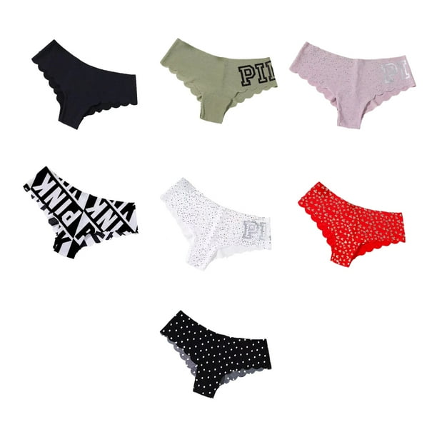 Jumpingount Letras Bragas de mujer Ropa interior amigable con la piel Calzoncillos de seda Cintura baja Ropa interior intima Calzoncillos sexy Type3 NO3 Walmart en linea