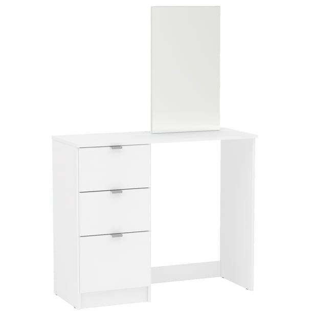 Polifurniture New Minas Vanity White, Small White Vanity Table Without Mirror