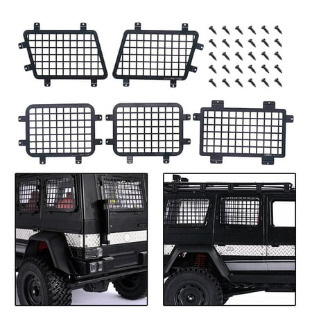

1/12th RC Crawler Car Metal Decoration Plate Steel Cable Antenna Pedal Roof Light Plate 86 MN86S Upgrades Parts - Windows Mesh