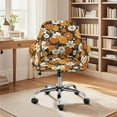 thumbnail image 2 of Xoenoiee Sunflower Daisy Flower Print Dining Room Chair Slipcovers Curved Back Chair Cover Armchair Covers Removable Chair Protector for Living Room, Dining Room, Kitchen, 2 of 7