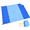 Blue-118x108", variant on Beach Blanket With Umbrella Hole Waterproof Nylon Mat 7ft
