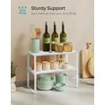 thumbnail image 4 of Cabinet Organizer Shelf, Set of 2 Kitchen Counter Shelves, Kitchen Storage, Spice Rack, Stackable, Expandable, Metal and Engineered Wood, Ink Black and Heather Greige UKCS020X02, 4 of 15