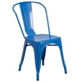 thumbnail image 4 of Bowery Hill 3 Piece 30" Round Metal Patio Dining Set in Blue, 4 of 4
