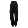 thumbnail image 5 of Womens Daily Home Outdoor Elastic Waist Side Pockets Pants Casual Workout Trousers Sweatshirt Cargo Pants, 5 of 8