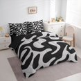 thumbnail image 2 of Homewish Gray Wavy Spiral 7-Piece King Bedding,Modern Aesthetic King Bed in a Bag,Black Reversible, 2 of 8