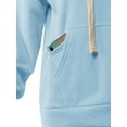 thumbnail image 4 of A2Y Women's Relax Fit Kangaroo Phone Pockets Hoodie Sweatshirts Spring Blue L, 4 of 5