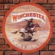 thumbnail image 5 of Placa Metal Vintage Pistola WINCHESTER Pintura Hierro Redonda Arte La Pared 30x30cm, 5 of 9
