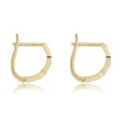 thumbnail image 2 of AVORA 10K Yellow Gold Brick Pattern Huggie Hoop Earrings, 2 of 6