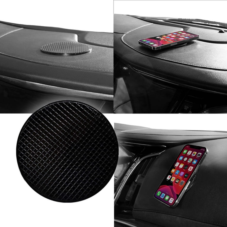 Non-Slip Sticky Gel Pad for Car Dashboard, Large Thick Anti Slip Grip Mat  for Cell Phone, Radar Detector, Tablet, GPS, Keys or Sunglasses, Large  Round 5.5” 