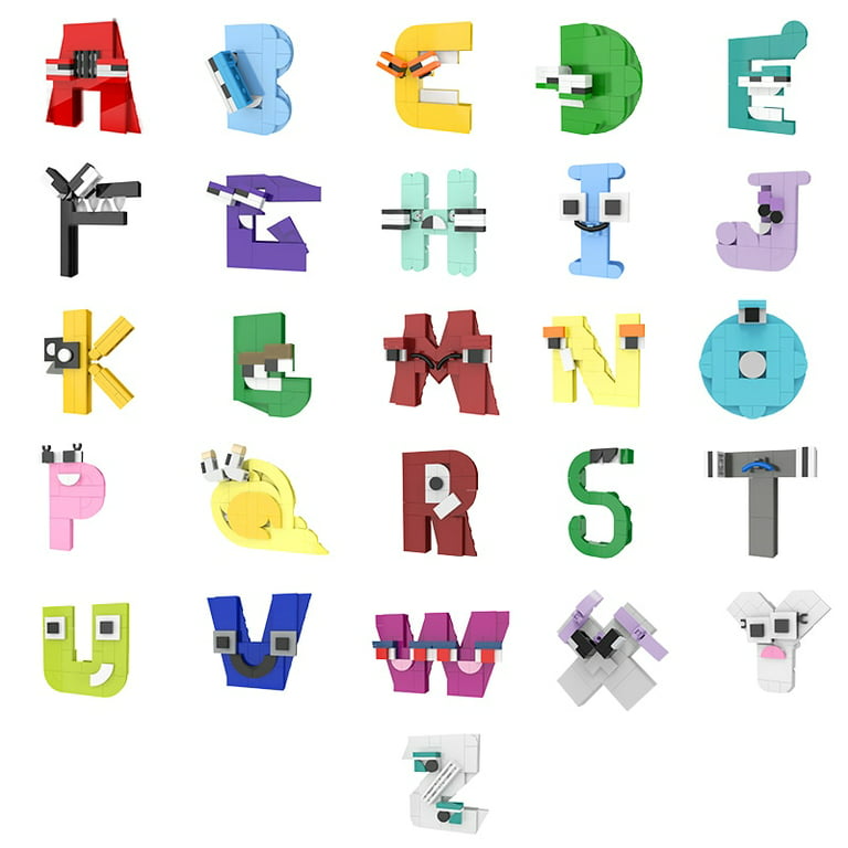 26 Style Alphabet Lore Building Blocks Kit English Letters (A-Z