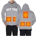 thumbnail image 5 of Women's Men's Hooded Pullover Winter Heated Pullover With Hood Unisex Hoody Heated Hoodie With 5 Heating Outdoor Heating Jacket Heating Vest Warming Sweatshirt Womens Sweater Zip Long Winter Womens, 5 of 5