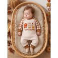 thumbnail image 3 of Baby Boy Thanksgiving Clothes Long Sleeve Turkey Letter Print Romper One Piece Sweatshirt Jumpsuit 0-18 Months Fall Clothes, 3 of 9