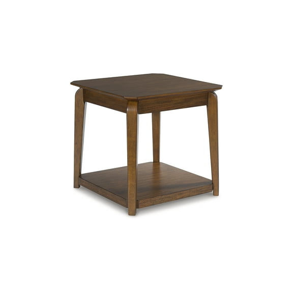 Signature Design by Ashley Trenmour MId-Century Square End Table, Medium Brown