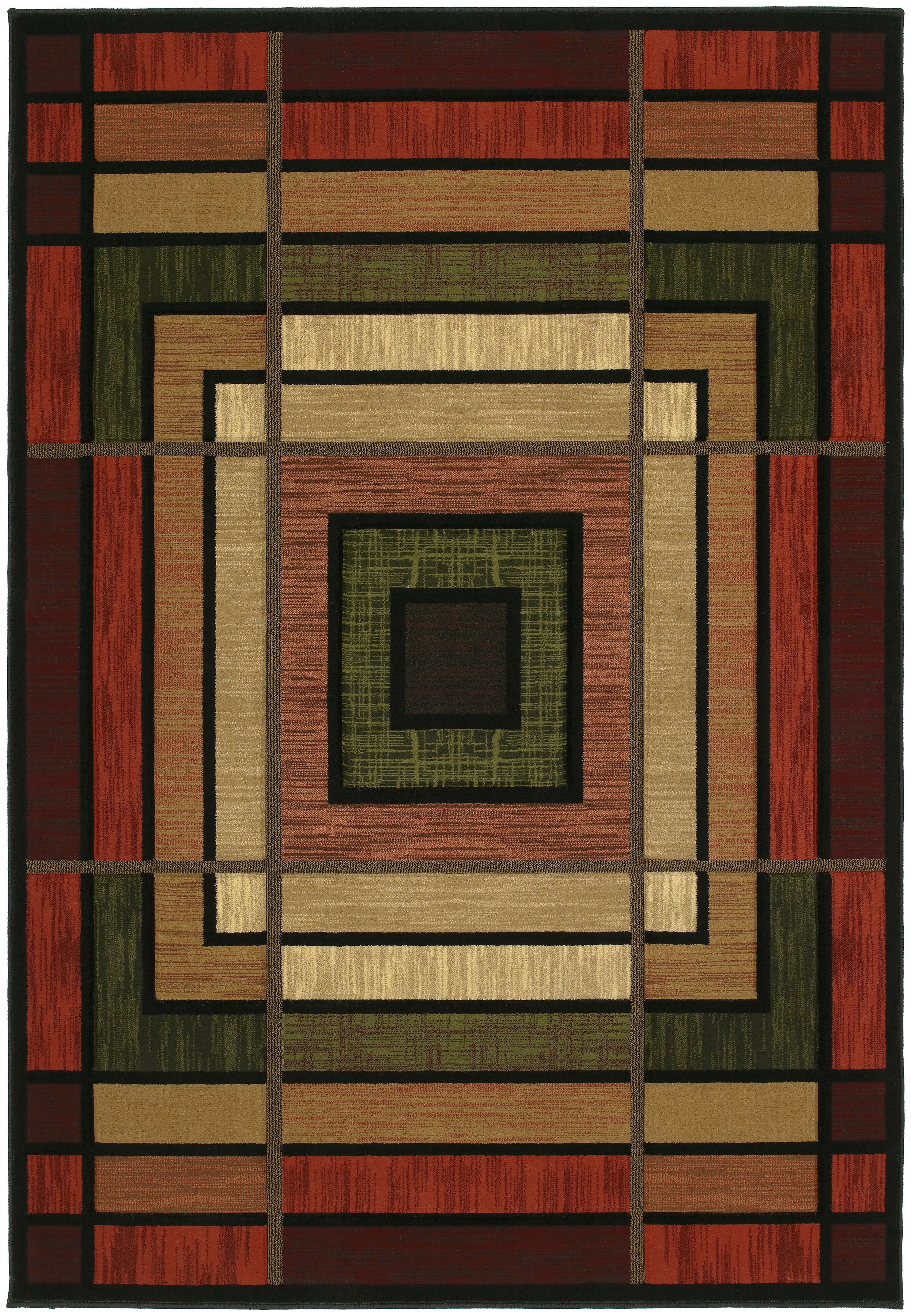 United Weavers Charlize Primrose Geometric Terracotta Woven Polypropylene Area Rug or Runner