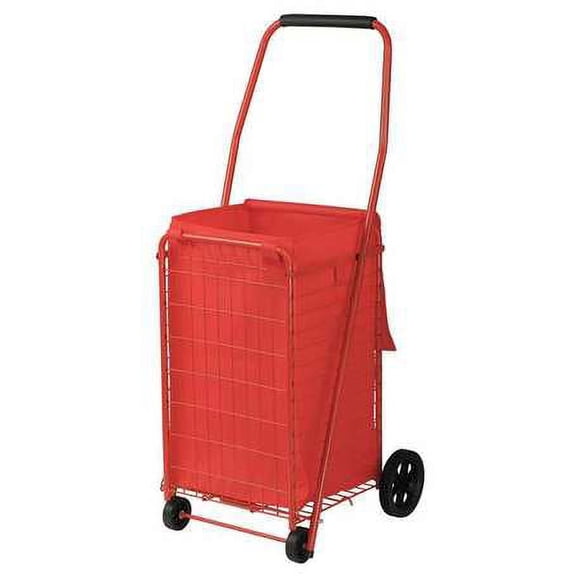 Sandusky FSC3012 Wire Shopping Cart 37inH x 16inW Plastic Red
