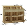 thumbnail image 5 of JassmiPkwy Three-Tier Lidded Mobile Potato Storage Bin, Rustic Design, with Wheels, Onion Storage Box, Includes Vegetable Storage Compartments, Ideal for the Kitchen, 5 of 7