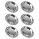 thumbnail image 1 of Stainless Steel Picnic Dinner Plate Round Bbq Plate for Outdoor Baking Silver Made with Material, 1 of 4