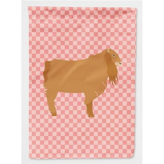 Caroline's Treasures BB7885GF American Lamancha Goat Pink Check Flag Garden Size , Small, multicolor