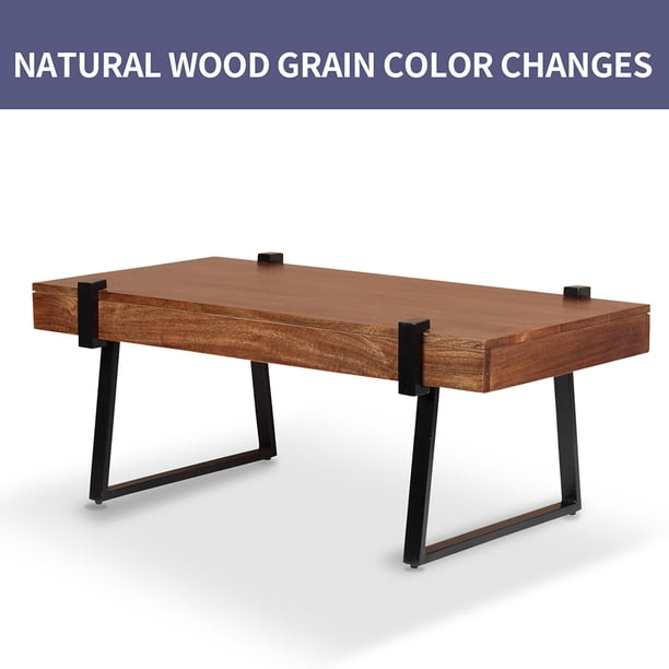 Canddidliike Rustic Natural Living Room Dining Table, Top Thicken Wood