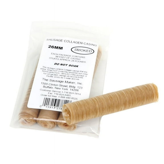 The Sausage Maker - Smoked Collagen Sausage Casings, 26mm (1")…