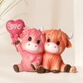 thumbnail image 3 of BotaniNest Roses Sculptées à la Main pour la Saint-Valentin Décoration de Veau de Dessin Animé, 3 of 3