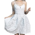 thumbnail image 5 of Franhais Women's Halloween Slip Dress, Spaghetti Strap V-Neck Lace Jacquard Slim Fit A-Line Dress, 5 of 9