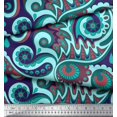 thumbnail image 2 of Soimoi Rayon Crepe Fabric Artistic Paisley Decor Fabric Printed Yard 46 Inch Wide, 2 of 3