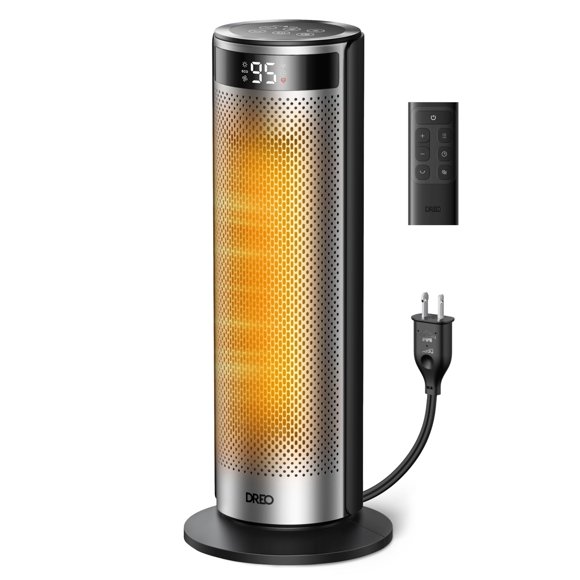 Calentador eléctrico DREO para habitación grande de 20 pulgadas con control remoto