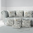 thumbnail image 6 of Bee Bush Bliss Throw Pillow in Gray 16x16, 6 of 6