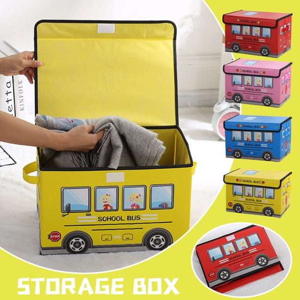 Xihbxyly Caja de Juguetes Plegable, Tapa Resistente, Almacenamiento Práctico, Organización Versátil, Ideal para El Hogar y La Oficina, Asas de Transporte Fáciles de Transportar, Diseño Compacto, Tama
