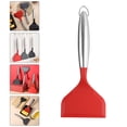 thumbnail image 5 of Baluue Red 430 Stainless Steel Handle Silicone Frying Spatula for Restaurant Kitchen 1 Pc, 5 of 6