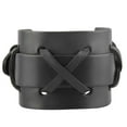 thumbnail image 2 of 5.2cm de ancho de cuero Biker para hombre marrón / negro brazalete Sunnimix Pulsera para hombre Punk Biker, 2 of 8