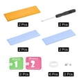 thumbnail image 3 of Uxcell 2 Pack M.2 2280 Nvme SSD Heatsink Cooler Alloy Aluminum with Screws Screwdriver Kit,1mm Thermal Pad Gold, 3 of 5