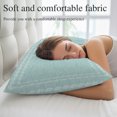 thumbnail image 4 of Turquoise Textured Throw Pillow Cover, Pillowcase Protectors with Zipper, Breathable Decorative Lumbar Pillow Case Cover, Farmhouse Country Woven Striped Pillow Shams for Couch Sofa 16x24Inch, 4 of 9