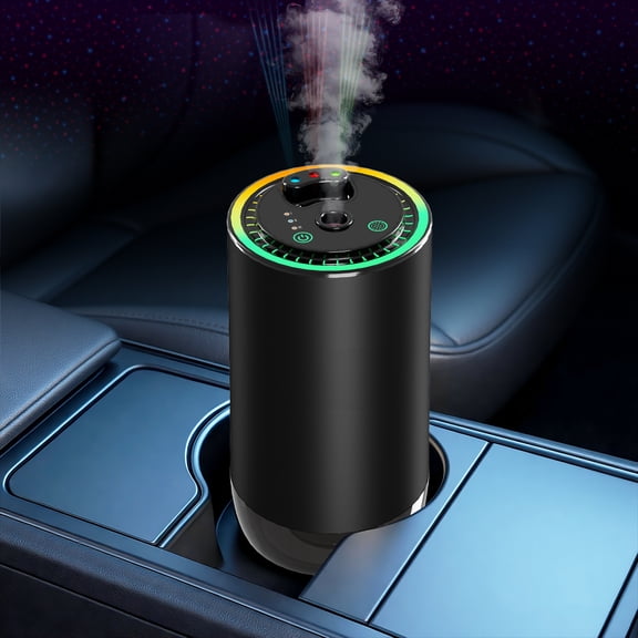 Smart Car Air Freshener Diffuser with Starry Sky Projection and 50ml Perfume, Auto On/Off Intelligent, 3 Adjustable Spray Modes Rechargeable Car Aroma Diffuser, Cologne