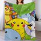 thumbnail image 4 of Manta de Pikachu de varios tamaños, súper suave, de tela con superficie vertical, acogedora y cálida, adecuada para cama, sofá, camping, viajes, para todas las estaciones, ligera y compacta, 40 x 60, 4 of 8