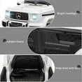 thumbnail image 3 of Battery Powered Cars for Kids, Licensed Benz 12 Volt Ride On Toys for Kids, Electric Ride On Car with Remote Control, 3 Speeds, LED Light, White, 3 of 9
