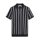 thumbnail image 4 of Blusas y camisas de manga corta con cuello redondo para hombre. Camisa de punto de malla con solapa hueca para hombre. Una prenda informal y versátil para jóvenes, confeccionada en seda helada con man, 4 of 7