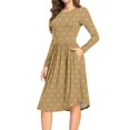 thumbnail image 3 of HAOMEILI Women Casual Short/Long Sleeve Dresses Empire Waist Knee Length Loose Dress with Pockets, 3 of 6